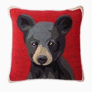 Rustic Home Bear Cub Throw Pillow